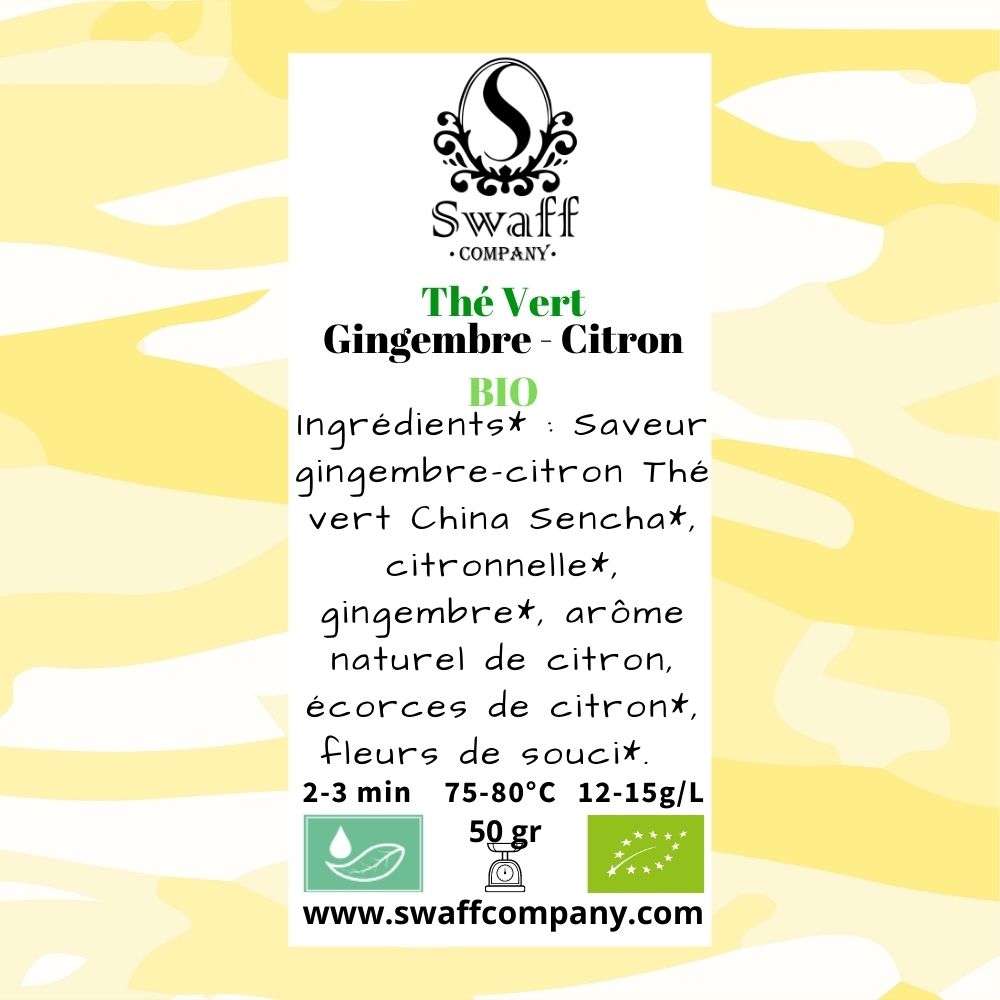 Organic Ginger Tea - Lemon